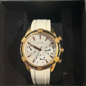 Guess Gold and White Chronograph Men's Watch